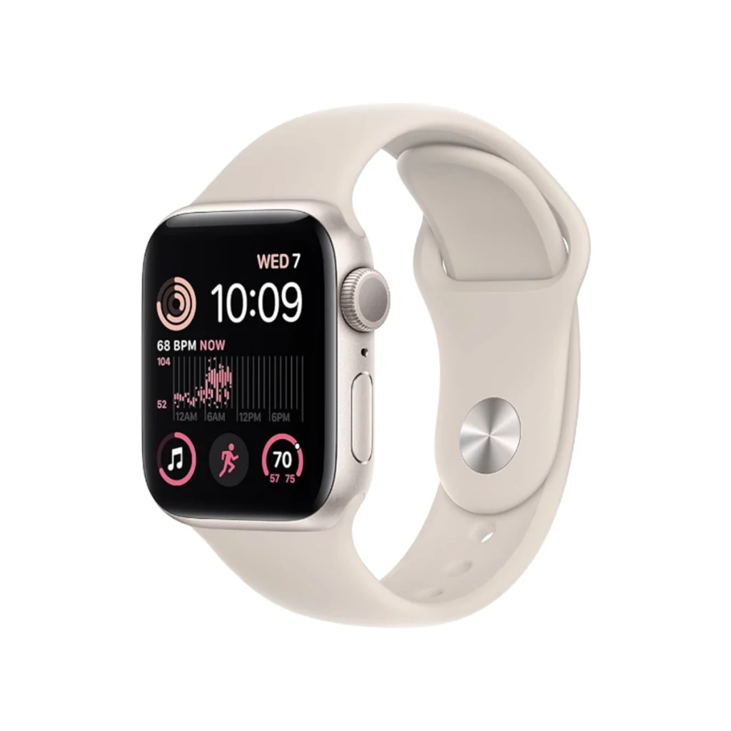 ساعت هوشمند اپل مدل SE 2 Sport Band سایز 40 میلی‌متر بدنه رزگلد بند کرم اردیبهشت