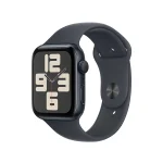 ساعت هوشمند اپل مدل SE 2024 Sport Band سایز 44 میلی‌متر بدنه مشکی بند مشکی اردیبهشت