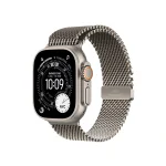ساعت هوشمند اپل مدل Ultra 3 Titanium Milanese Loop سایز 49 میلی‌متر بدنه تیتانیوم بند تیتانیوم اردیبهشت